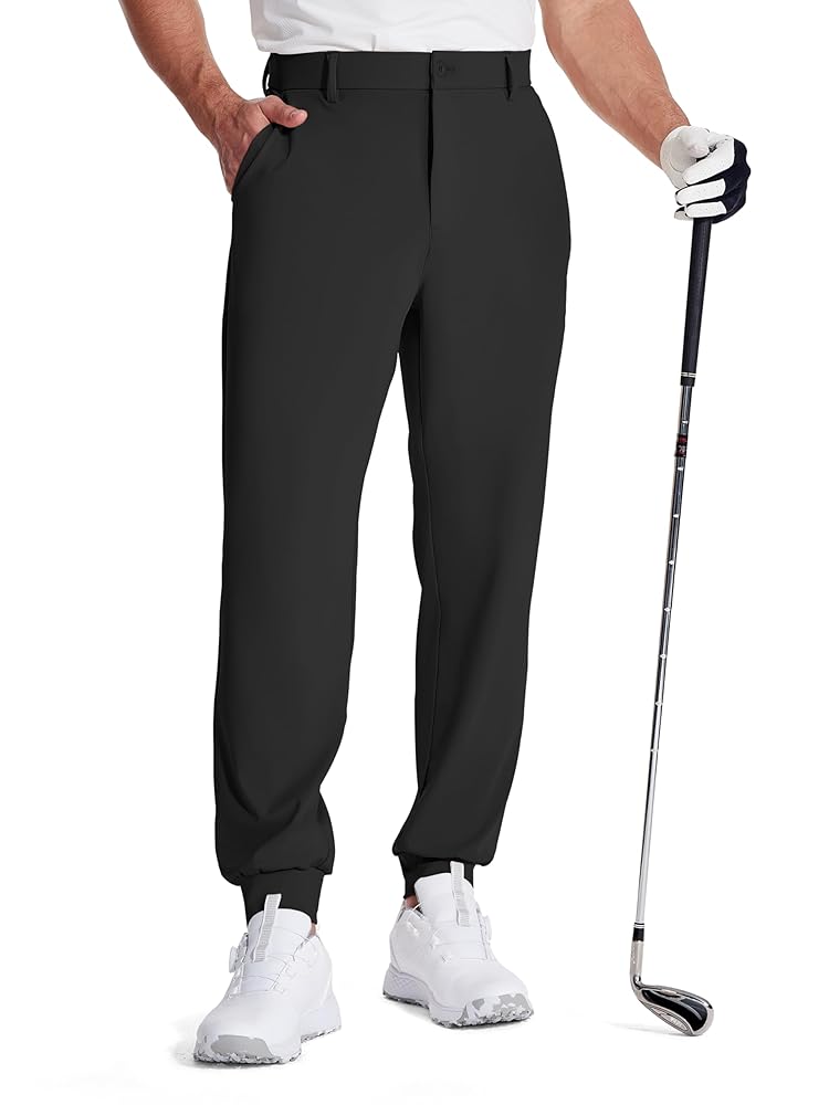 Amazon.com: LUSHENUNI Men's Golf Joggers Pants with Zipper